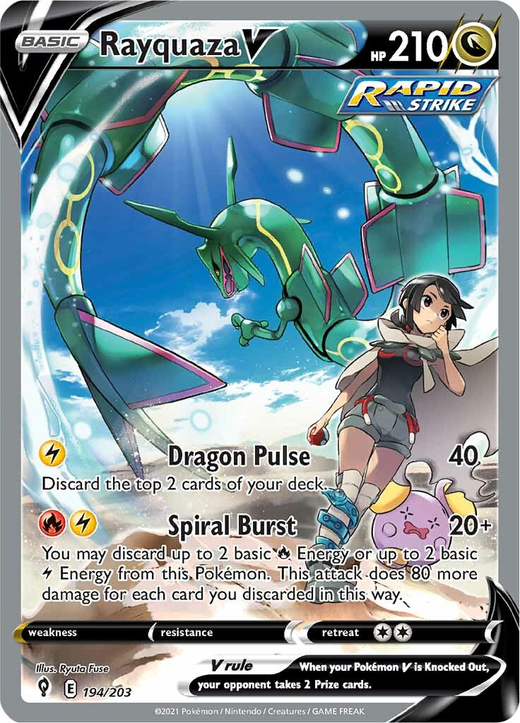 Rayquaza V (194/203) [Épée et Bouclier : Évolution Céleste]