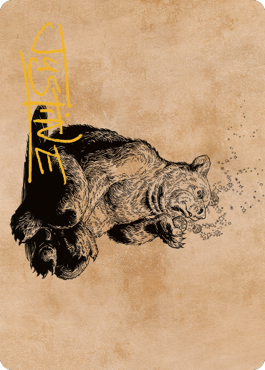 Wilson, Osa Parda Refinada Carta de Arte (Firma Estampada en Oro) [Commander Legends: Battle for Baldur's Gate Art Series]