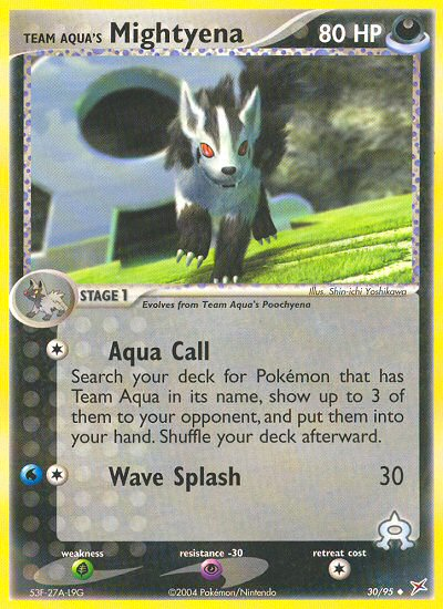 Mightyena du Groupe Aqua (30/95) [EX : Groupe Magma contre Groupe Aqua]