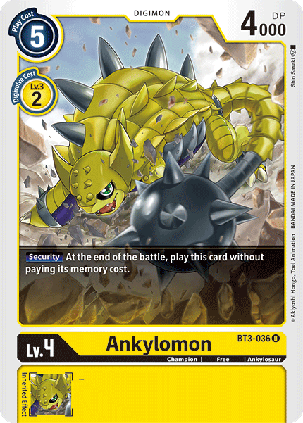 Ankylomon [BT3-036] [Edición especial de refuerzo Ver.1.5]