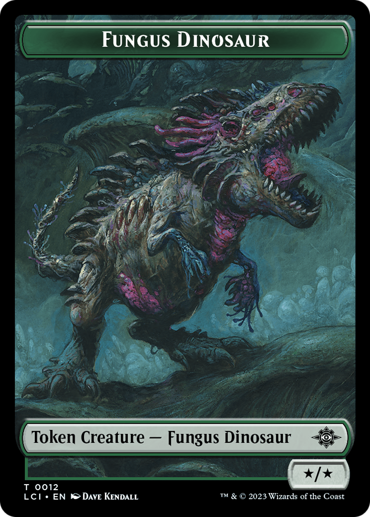 Dinosaure Fongique // Soldat Gnome Jeton Double Face [Les Cavernes Oubliées d'Ixalan Jetons]