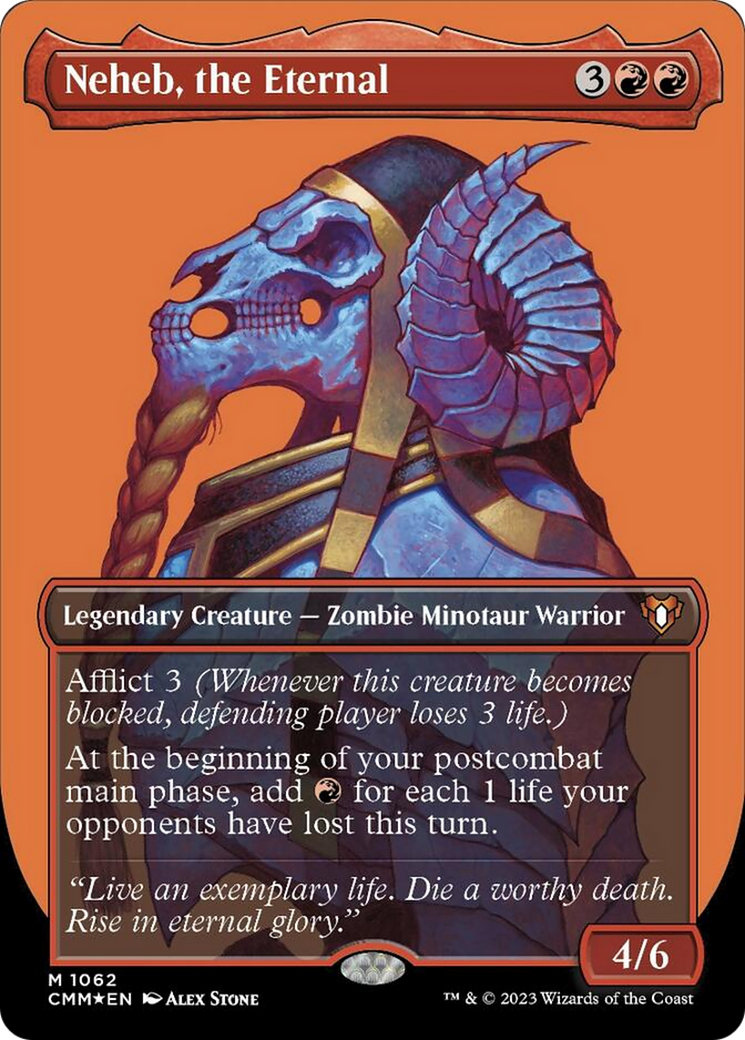 Neheb, l'Éternel (Foil texturée sans bordure, cadre éclaté) [Commander Masters]