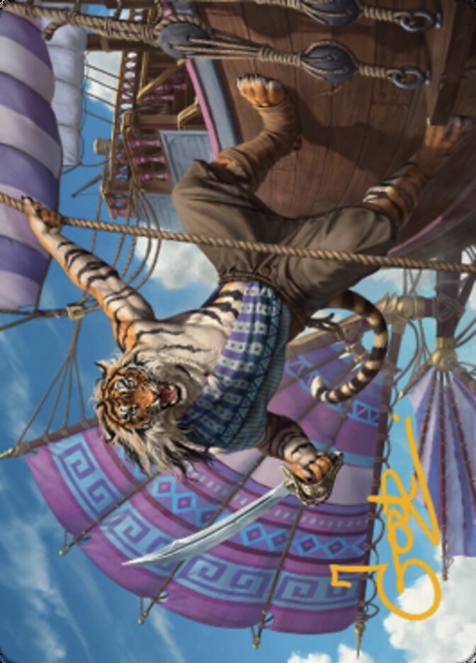 Jedit Ojanen, Carte d'art Mercenaire (Signature estampillée or) [Série d'art Dominaria Uni]