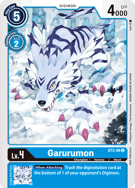 Garurumon [ST2-06] (Arte Alternativo) [Baraja de Inicio: Cocytus Azul]