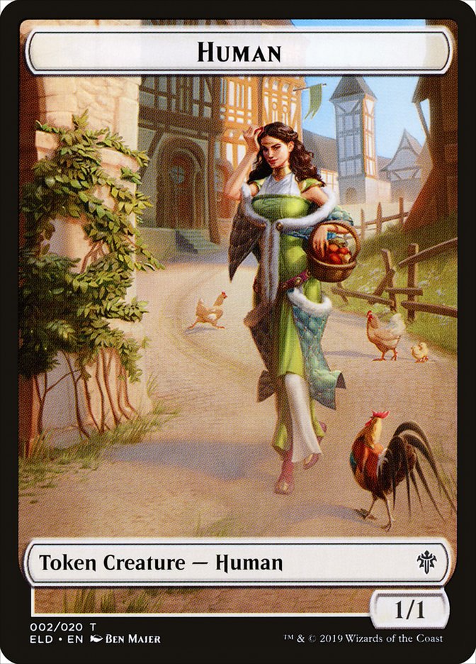 Humain Jeton [Jetons Le Trône d'Eldraine]