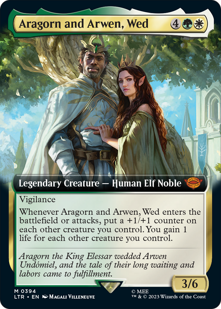 Aragorn et Arwen, mariés (illustration étendue) [Le Seigneur des Anneaux : Contes de la Terre du Milieu]