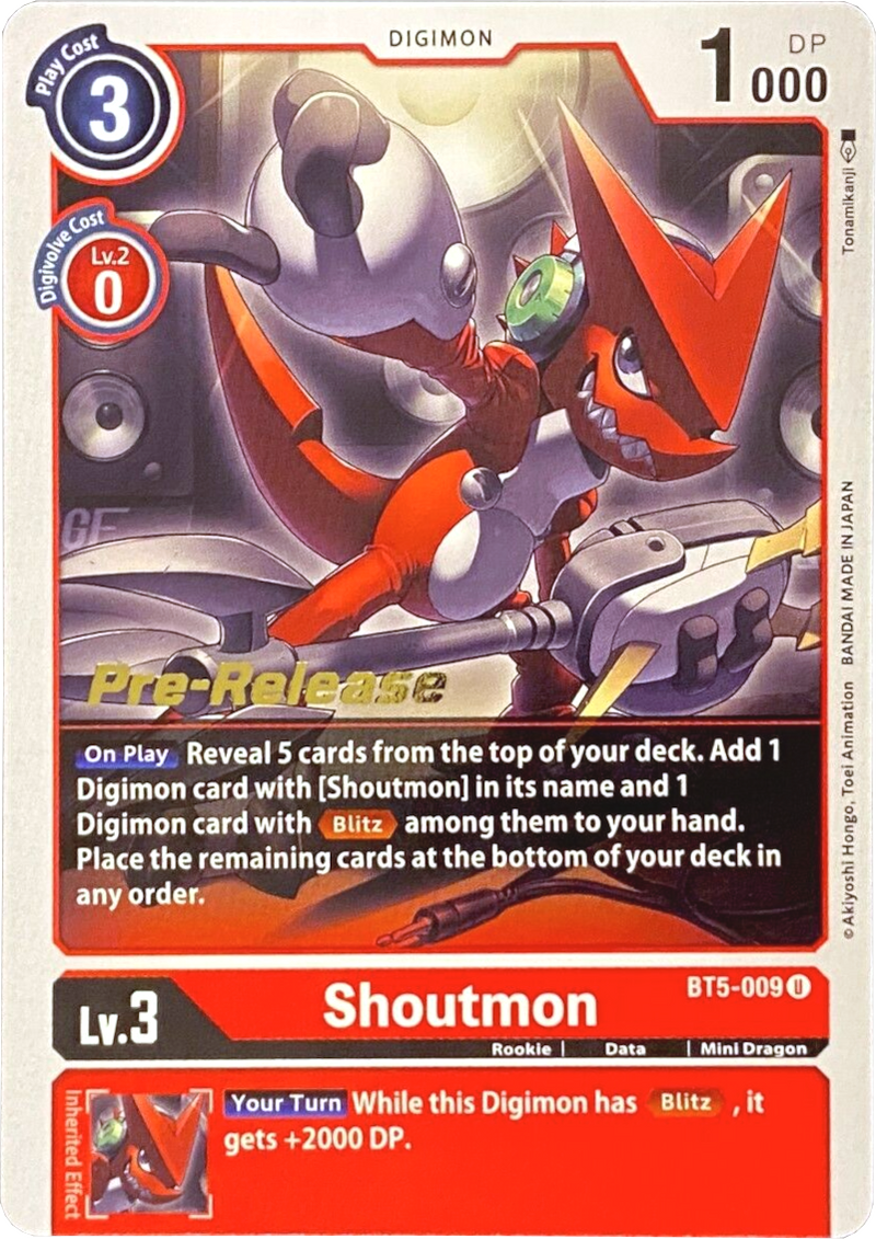 Shoutmon [BT5-009] [Promos de Prelanzamiento Battle of Omni]
