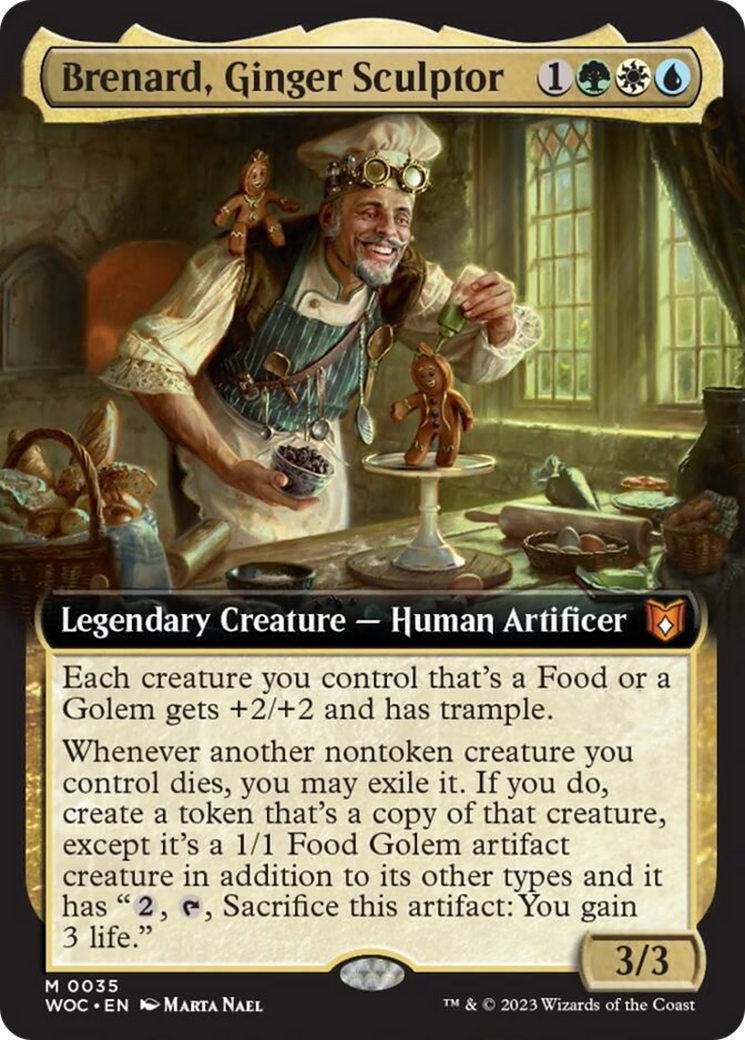 Brenard, sculpteur de pain d'épices (Extended Art) [Commander Les friches d'Eldraine]