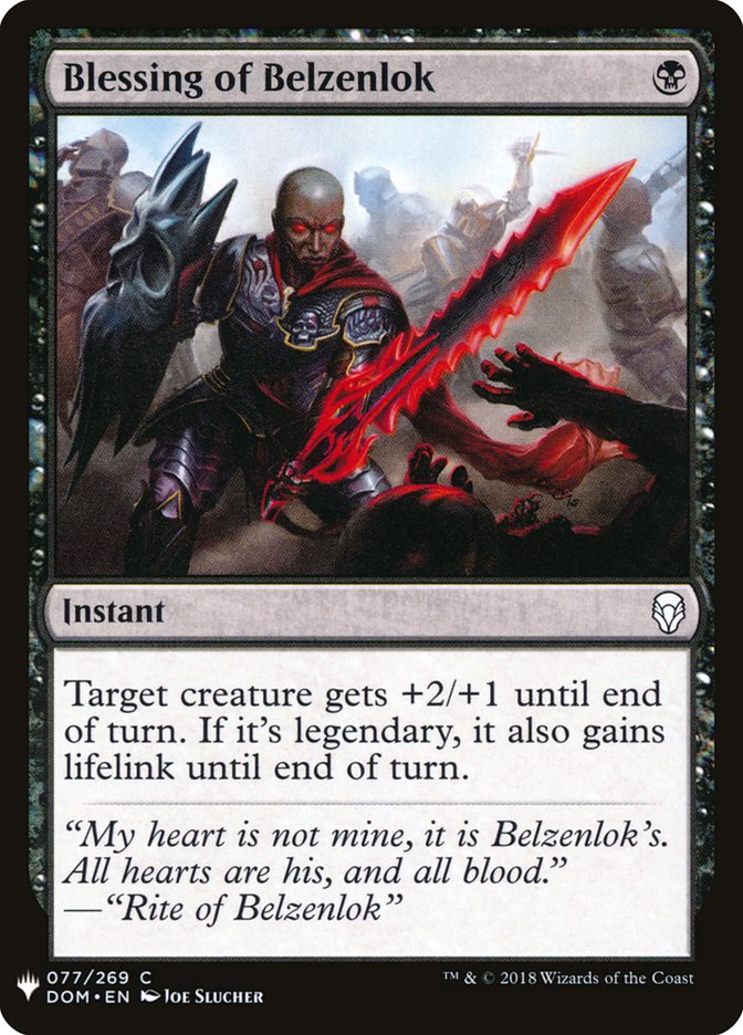 Bénédiction de Belzenlok [Booster mystère]