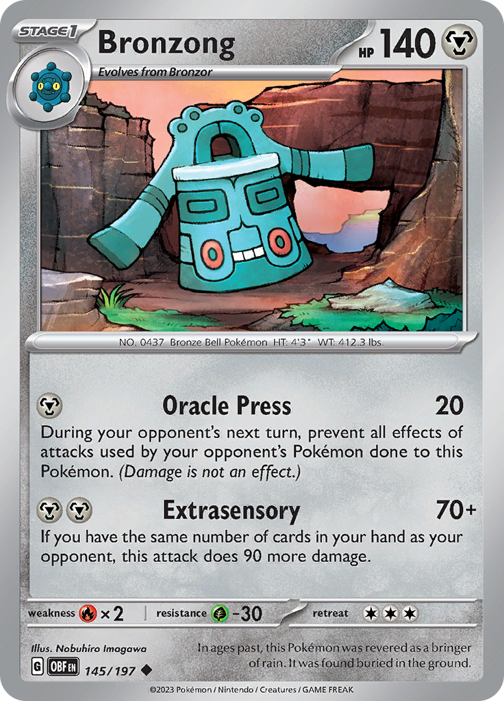 Bronzong (145/197) [Escarlata y Púrpura: Llamas Obsidianas]