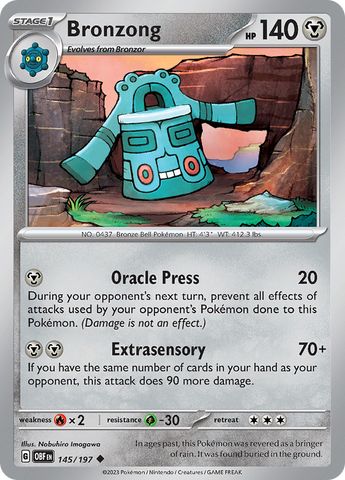 Bronzong (145/197) [Escarlata y Púrpura: Llamas Obsidianas]
