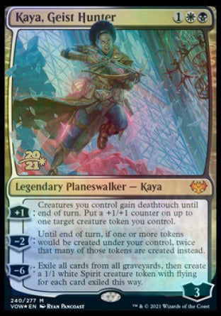 Kaya, chasseuse de spectres [Innistrad: La Voie du cramoisi – Cartes promos d'avant-première]
