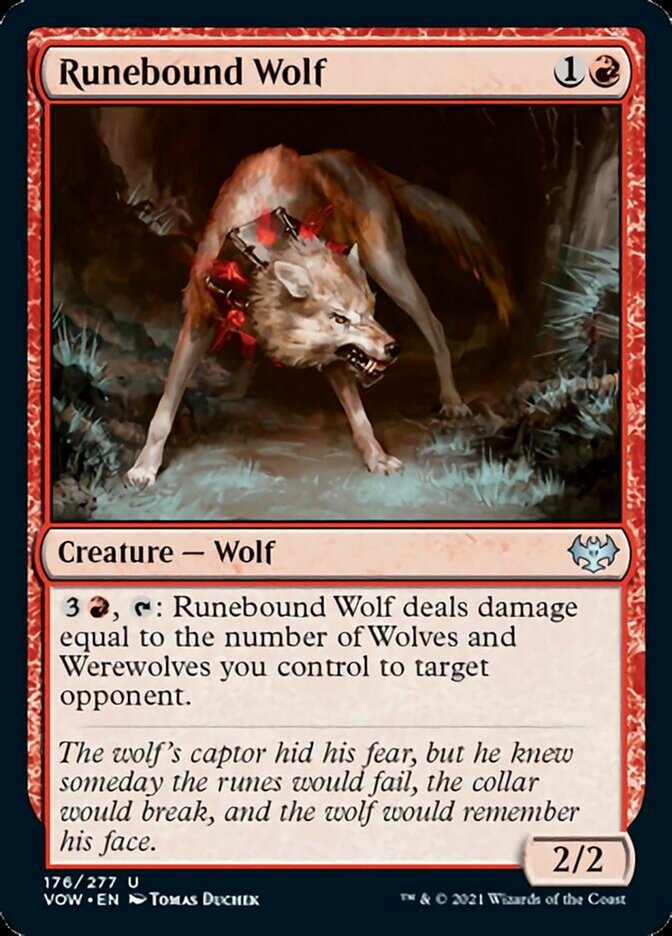 Lobo ligado a runas [Innistrad: Voto Carmesí]