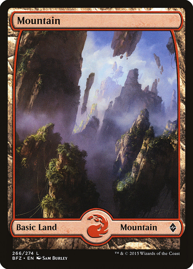 Montagne (266) (Illustration étendue) [Bataille de Zendikar]