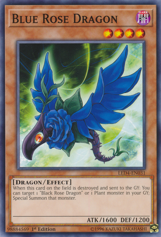 Dragon Rose Bleue [LED4-FR031] Commune