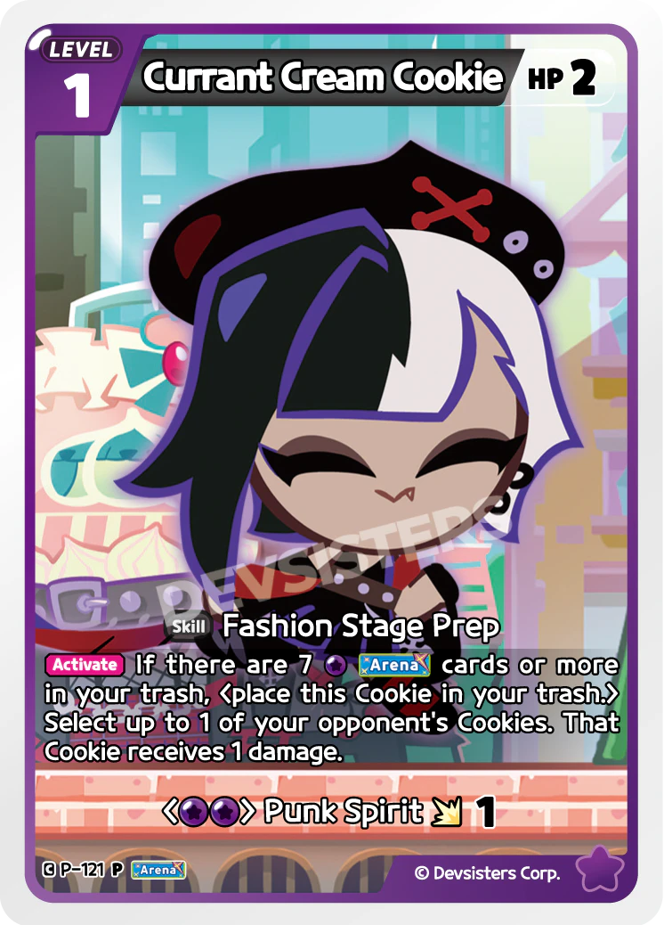 Image for Currant Cream Cookie (P-121) (P) - CookieRun: Braverse TCG