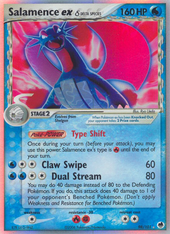Salamence ex (98/101) (Especie Delta) [EX: Fronteras Dragón]