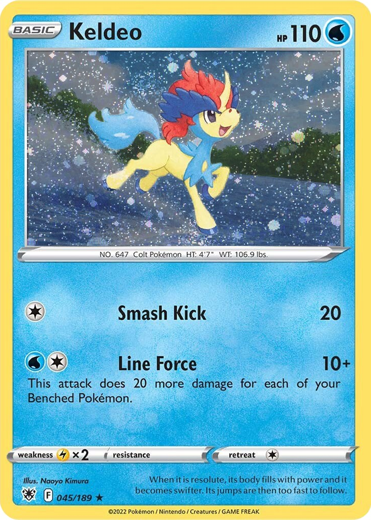 Keldeo (045/189) (Holo Cósmico) [Espada y Escudo: Resplandor Astral]