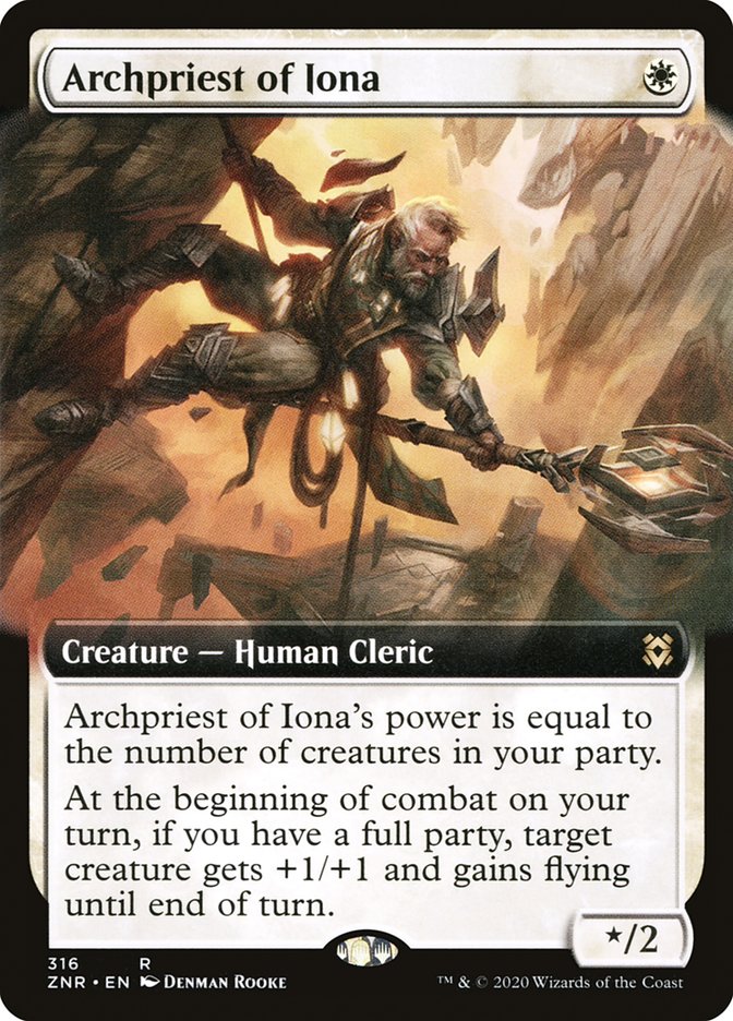 Archiprêtre d'Iona (Borderless) [Zendikar Rising]