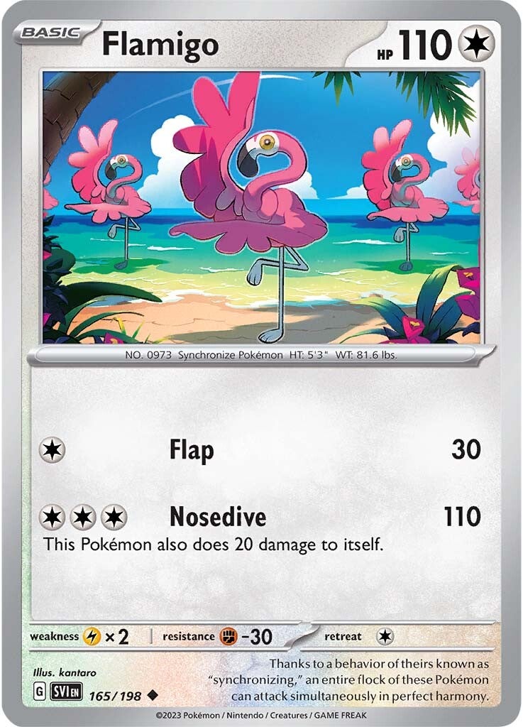 Flamigo (165/198) [Escarlata y Púrpura: Set Básico]