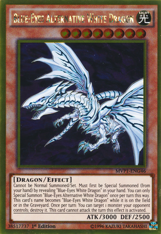 Dragon Blanc Alternatif aux Yeux Bleus [MVP1-FR046] Gold Rare