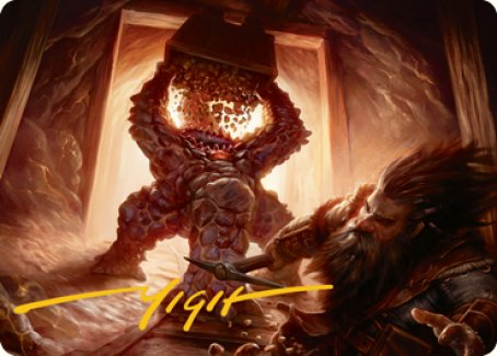 Carte artistique Xorn (signature estampillée or) [Donjons et Dragons : Aventures dans les Royaumes Oubliés - Série d'art]