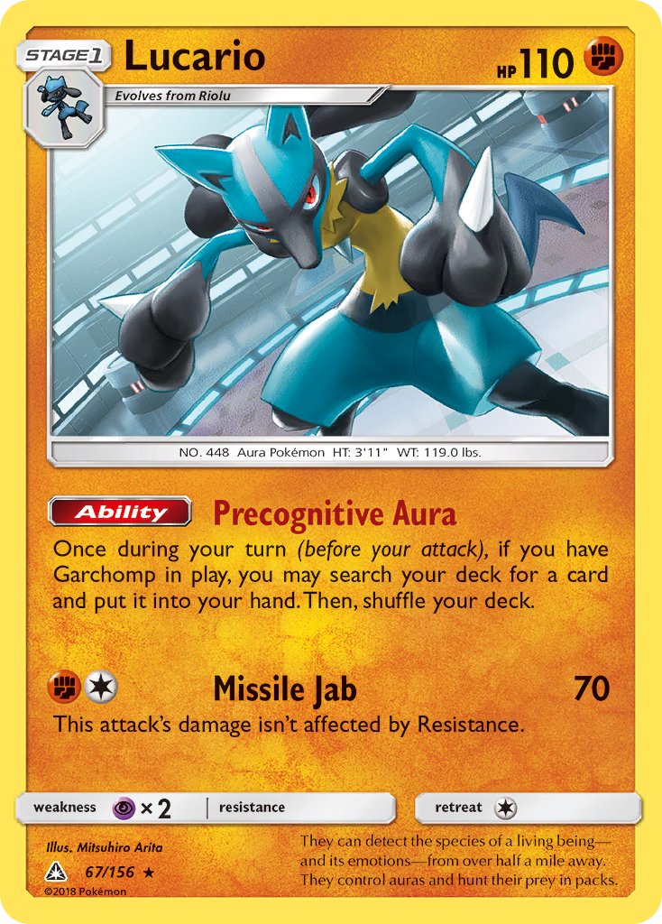 Lucario (67/156) (Exclusiva de Baraja Temática) [Sol y Luna: Ultra Prisma]