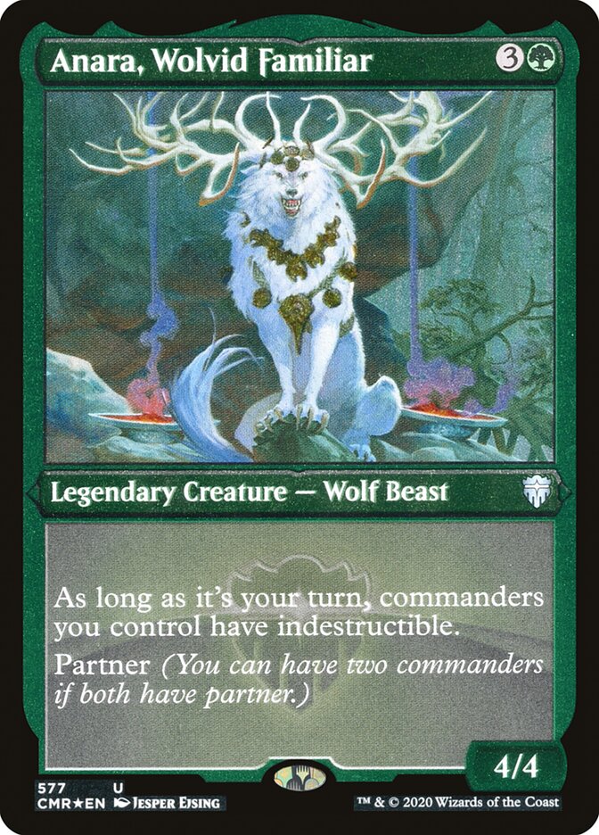 Anara, familiar lobuno (grabada) [Commander Legends]
