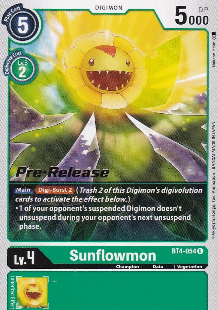 Sunflowmon [BT4-054] [Promociones de prelanzamiento de Great Legend]