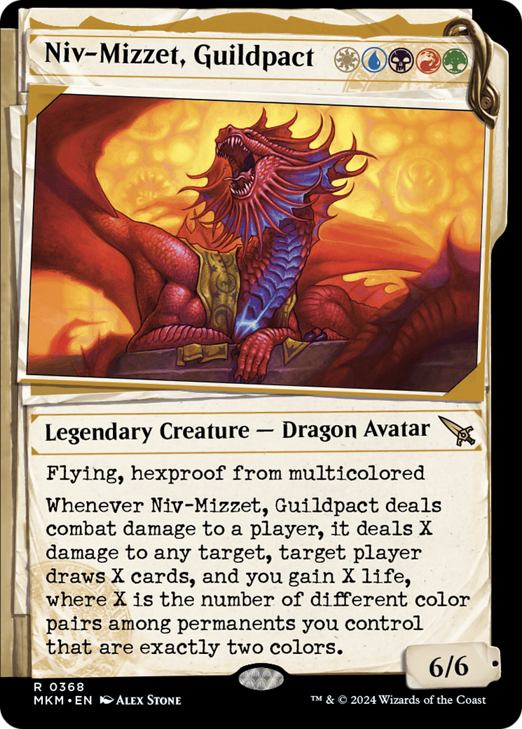 Niv-Mizzet, pact des Guildes (Présentoir) (368) [Meurtres au manoir Karlov]