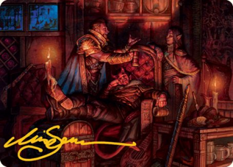 Carte illustrée Repos long (signature estampillée or) [Série illustrée D&D : Aventures dans les Royaumes Oubliés]