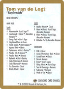 Liste de deck de Tom van de Logt [Decks des Championnats du Monde 2000]
