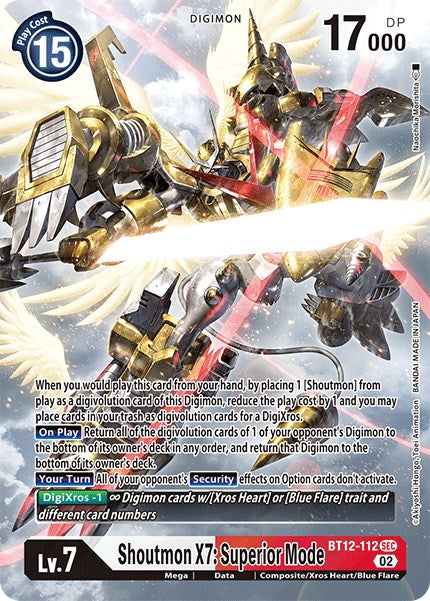 Shoutmon X7: Modo Superior [BT12-112] (Arte alternativo) [A través del tiempo]