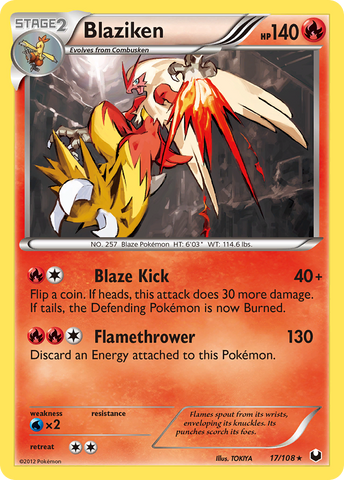 Blaziken (17/108) [Negro y Blanco: Exploradores Oscuros]