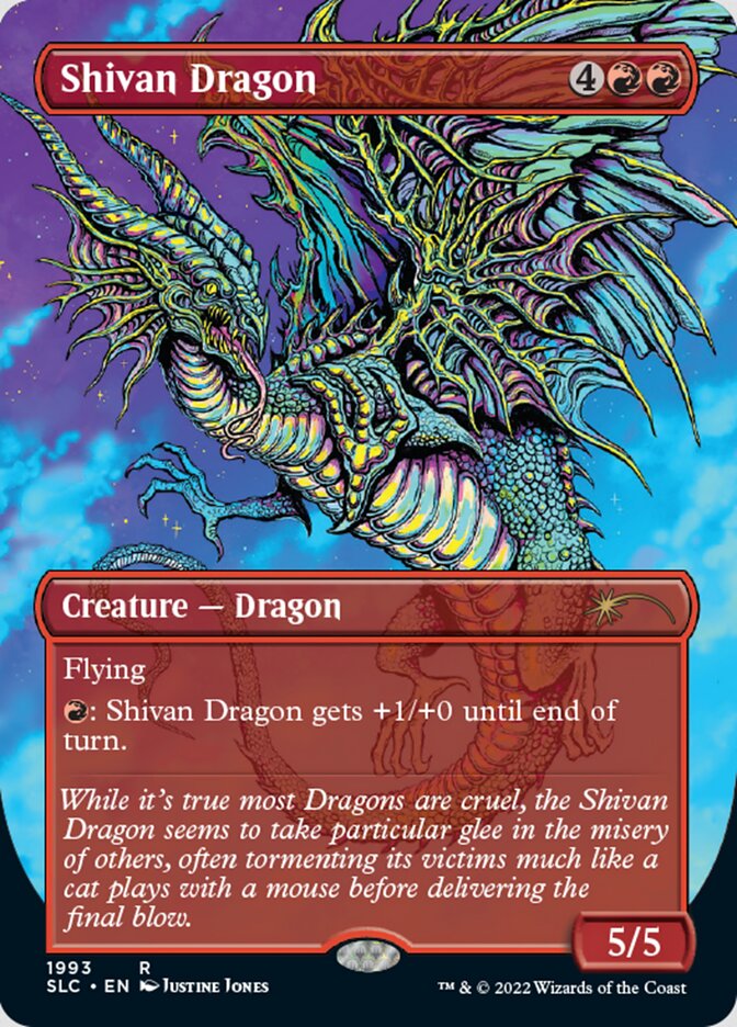 Dragon de Shivan (sans bordure) [Kit de compte à rebours Secret Lair]