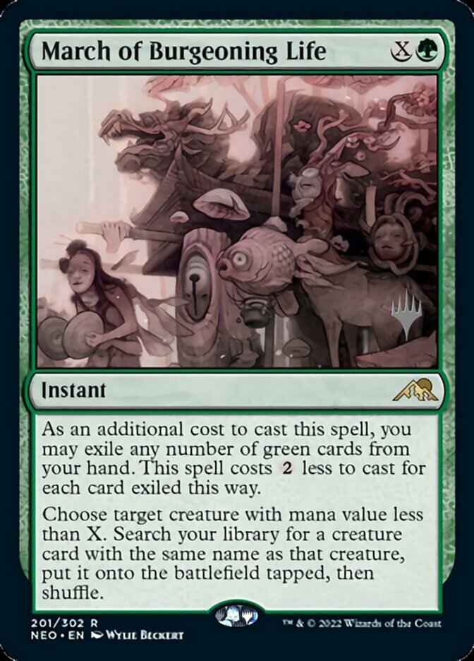 La Marche de la vie bourgeonnante (Booster promo) [Kamigawa : La Dynastie néon Promos]