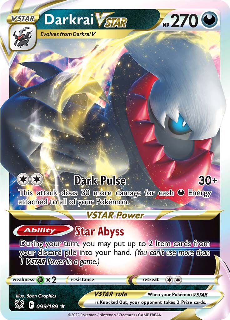 Darkrai VSTAR (099/189) [Espada y Escudo: Resplandor Astral]