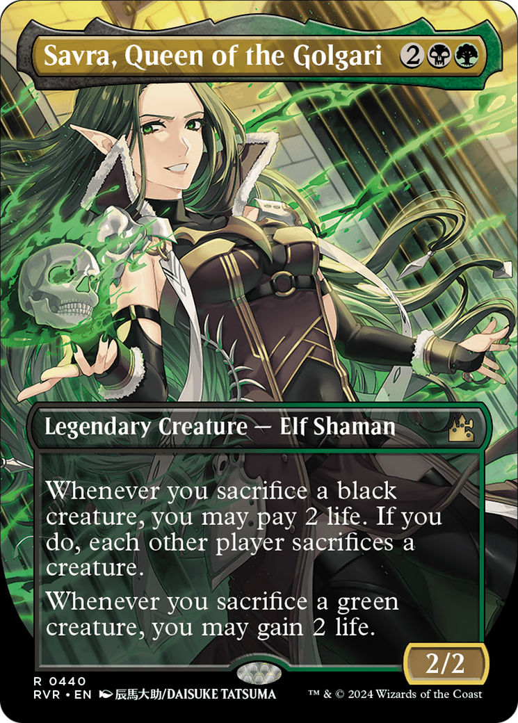 Savra, Reine des Golgari (Sans Bordure Anime) [Ravnica Remastered]