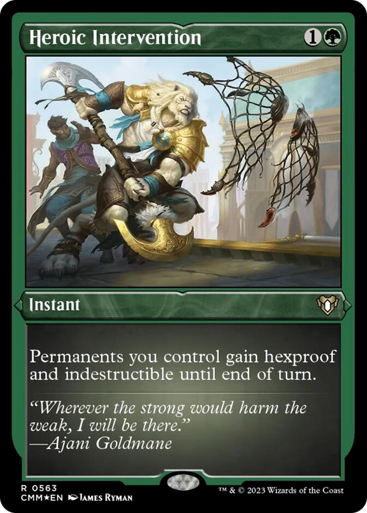 Intervention héroïque (Foil Etched) [Commander Masters]