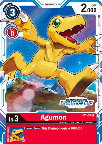 Agumon [ST1-03] (Copa Evolución) [Baraja de Inicio: Promos Gaia Roja]