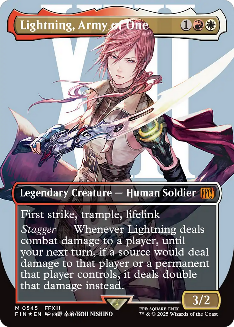 Lightning, armée à elle seule (sans bordure) (Feuille de surtension) [FINAL FANTASY]