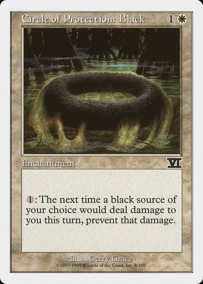Cercle de Protection : Noir [Sixième édition]