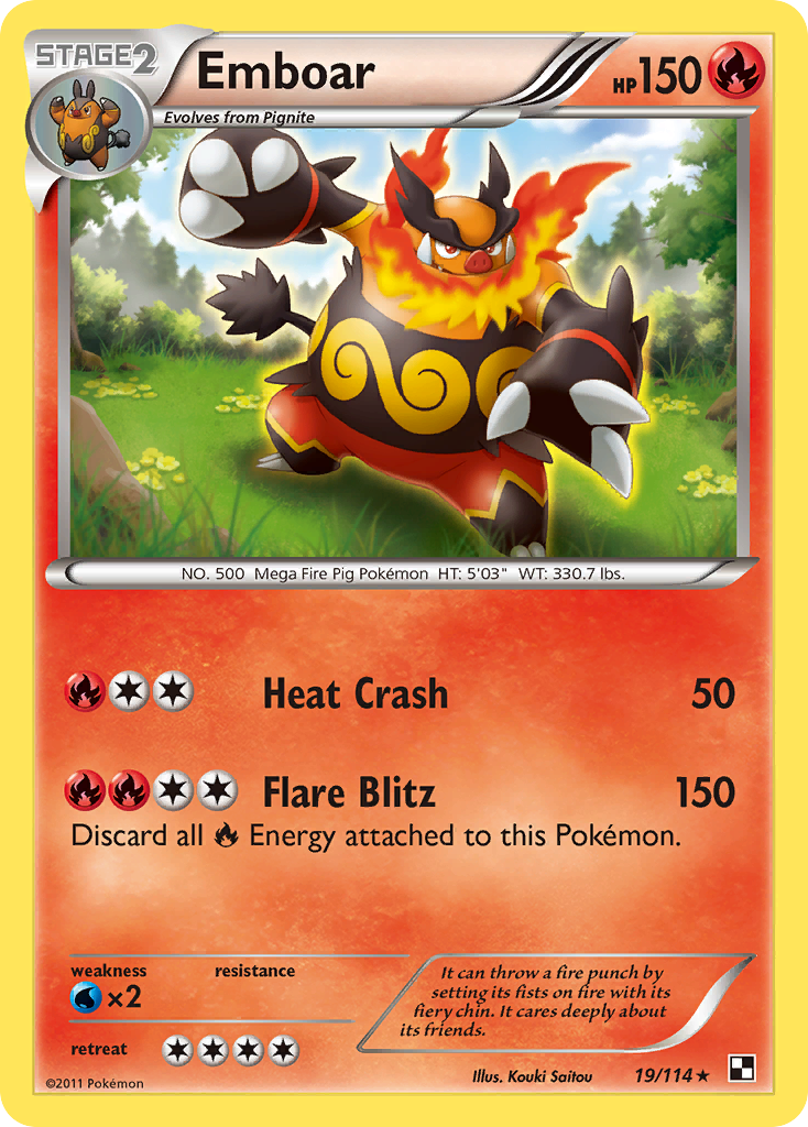 Emboar (19/114) [Noir & Blanc : Set de Base]