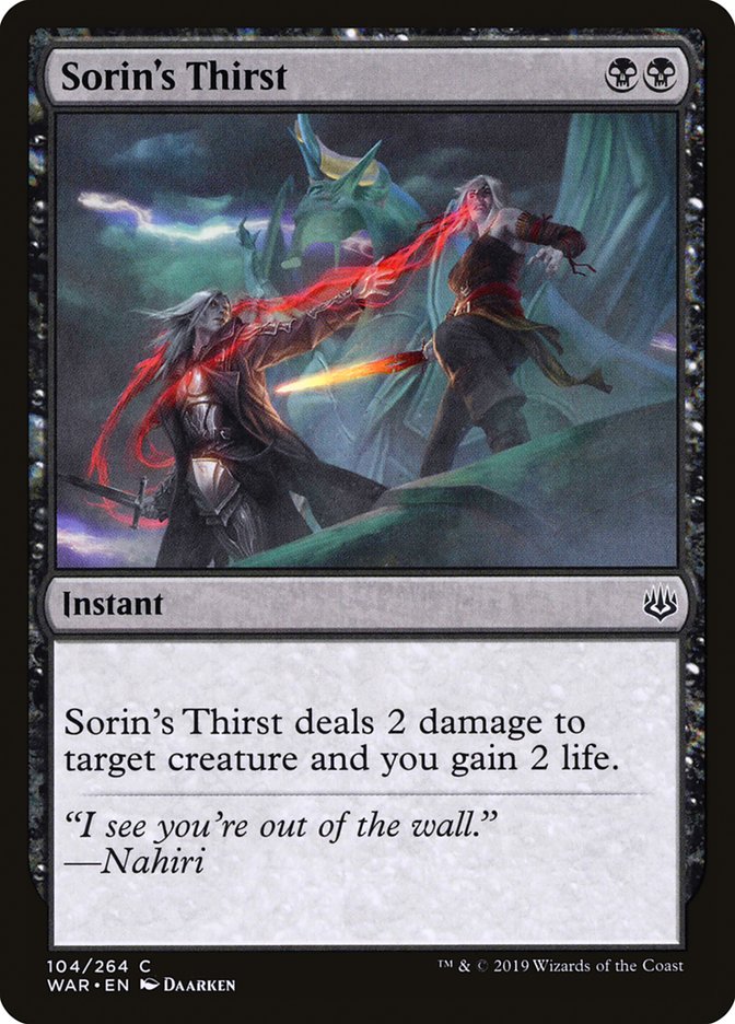 Soif de Sorin [Guerre des Planeswalkers]