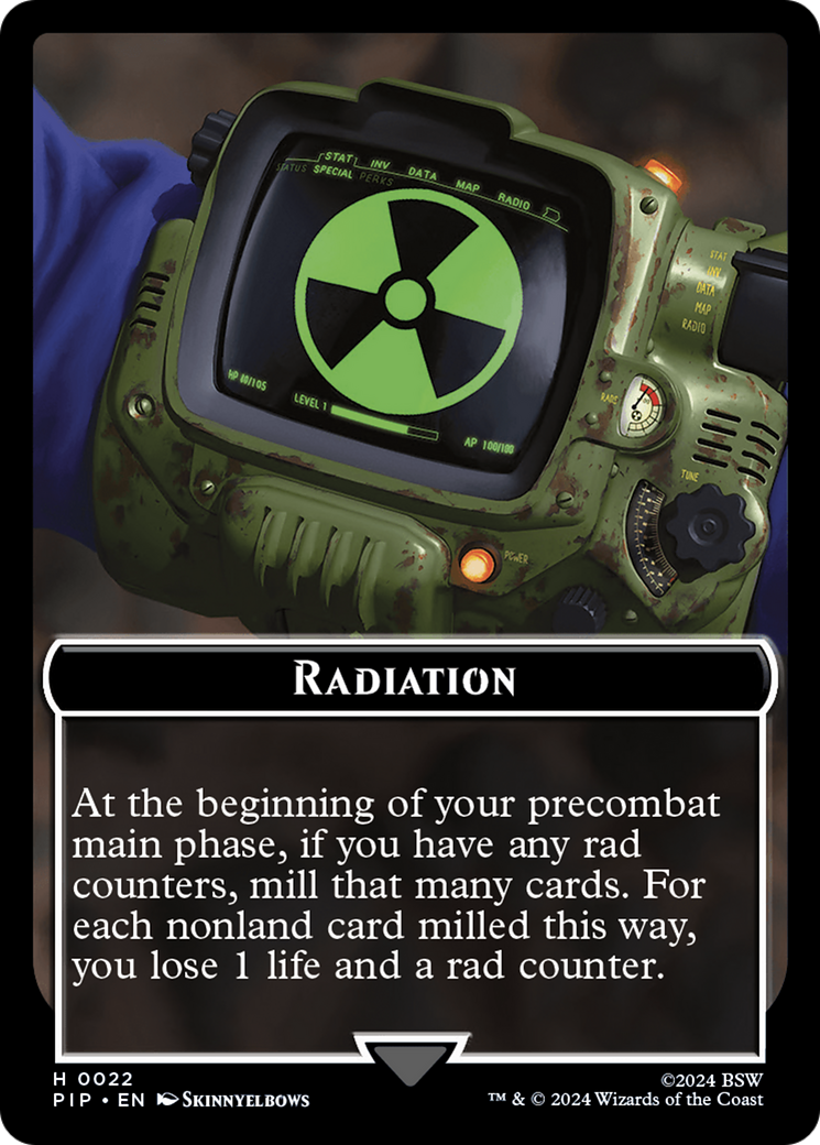 Radiation // Guerrier Jeton recto-verso [Jetons Fallout]