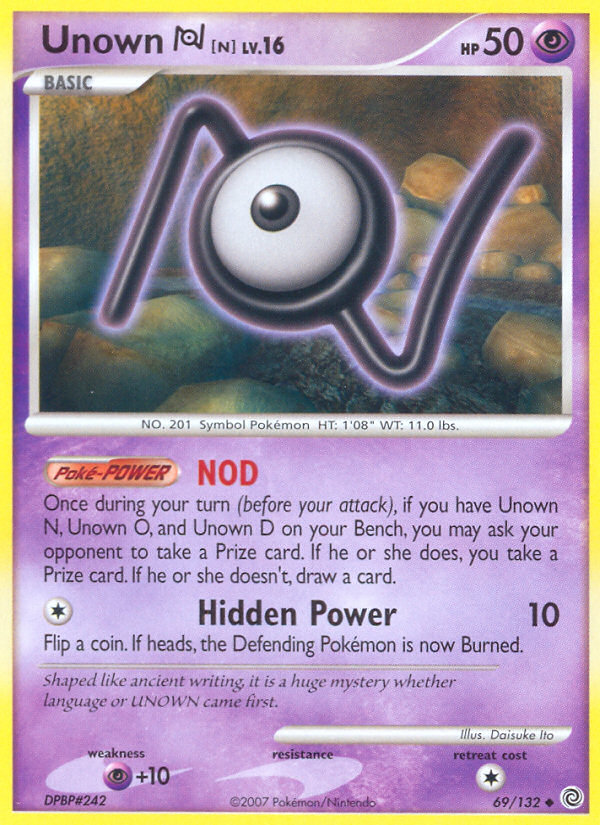 Unown N (69/132) [Diamante & Perla: Maravillas Secretas]