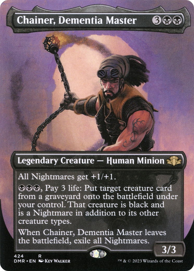 Chainer, maître de la démence (illustration alternative sans bordure) [Dominaria Remastered]