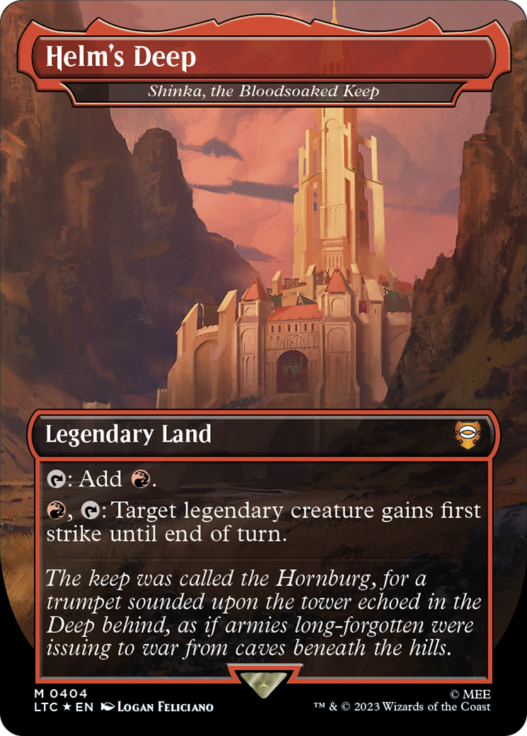 Helm's Deep - Shinka, le donjon baigné de sang (Surge Foil Realms and Relics) [Le Seigneur des Anneaux : Histoires de la Terre du Milieu Commander]