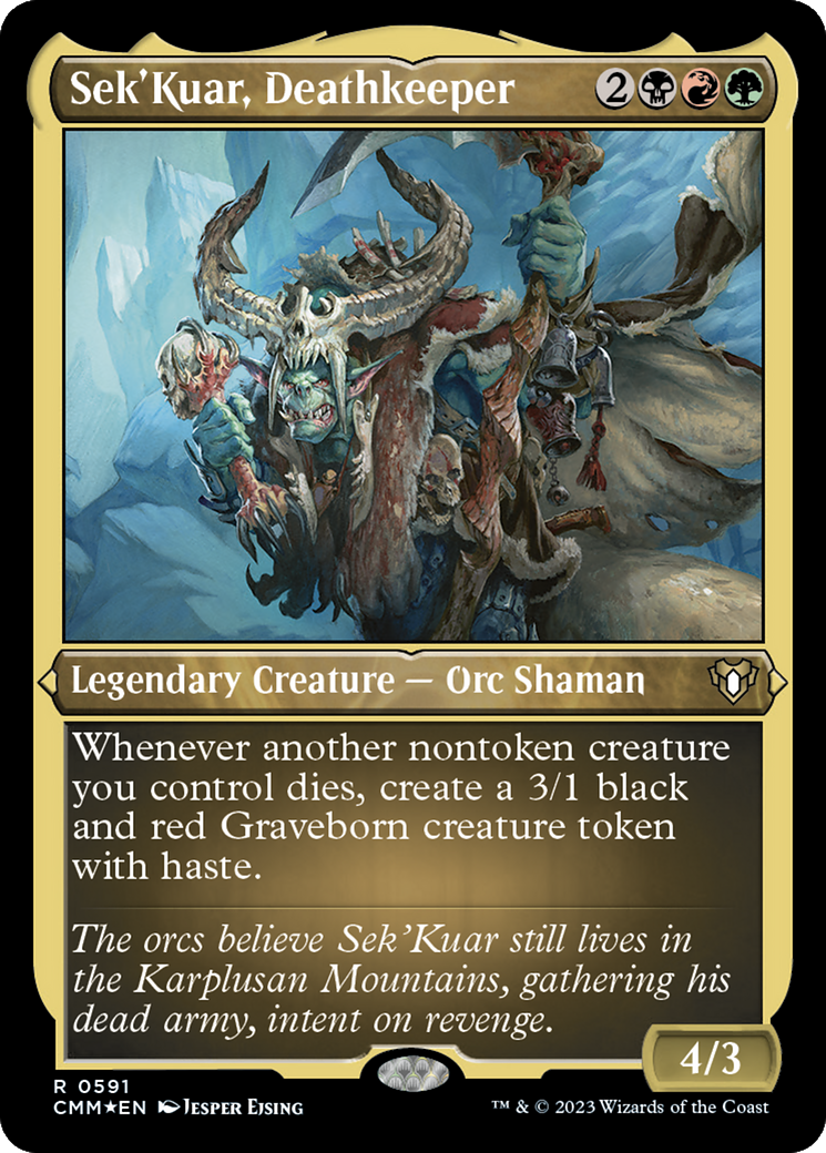 Sek'Kuar, Gardien de la mort (Foil Etched) [Commander Masters]