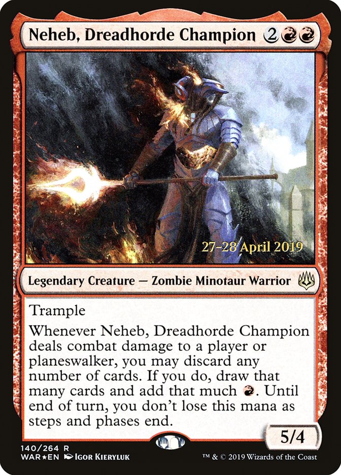 Neheb, champion de l'effroi [Promos d'avant-première La Guerre des Planeswalkers]